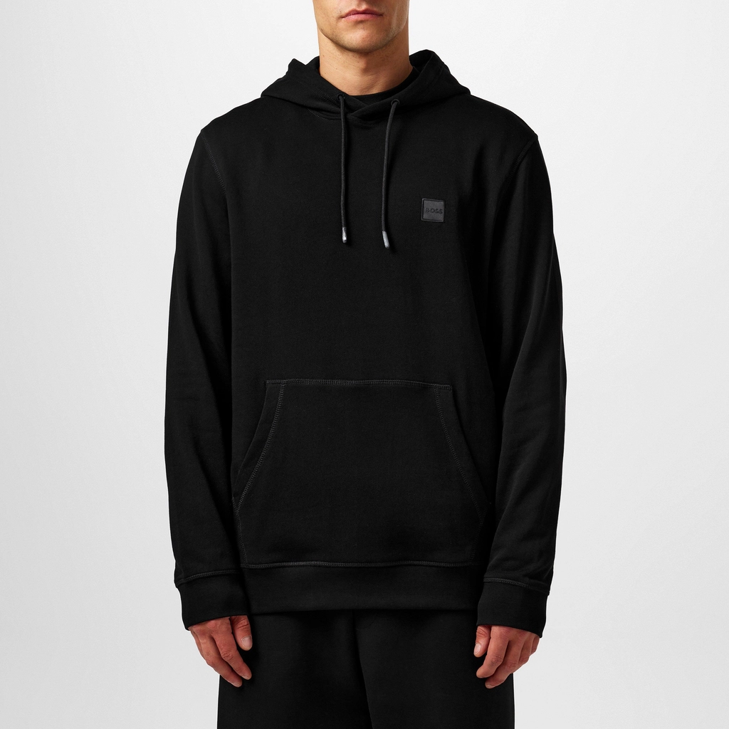 Hugo Boss Wetalk Logo Patch Hoodie - Black 001